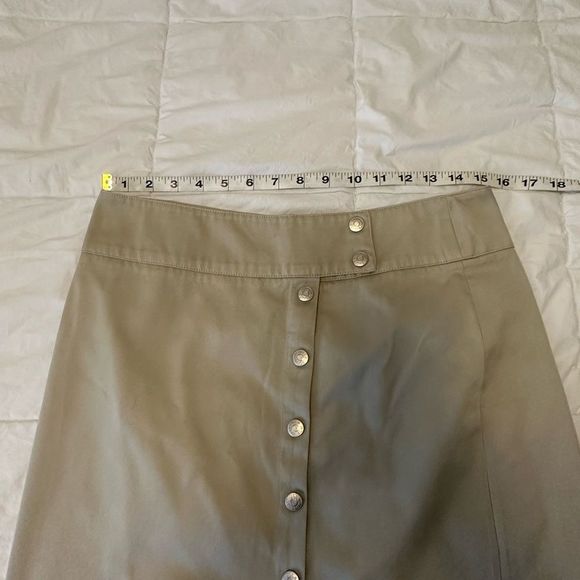 Ulla Johnson pencil skirt Beige silver button  8 Ulla Johnson tan career pencil - Picture 11 of 15